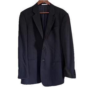 Giorgio Armani Collezioni Black 2 Button Wool Blazer Made in Italy Size 42L
